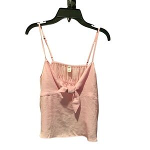 BP Bow Detail Tank Top In Pink Opal Large NWT